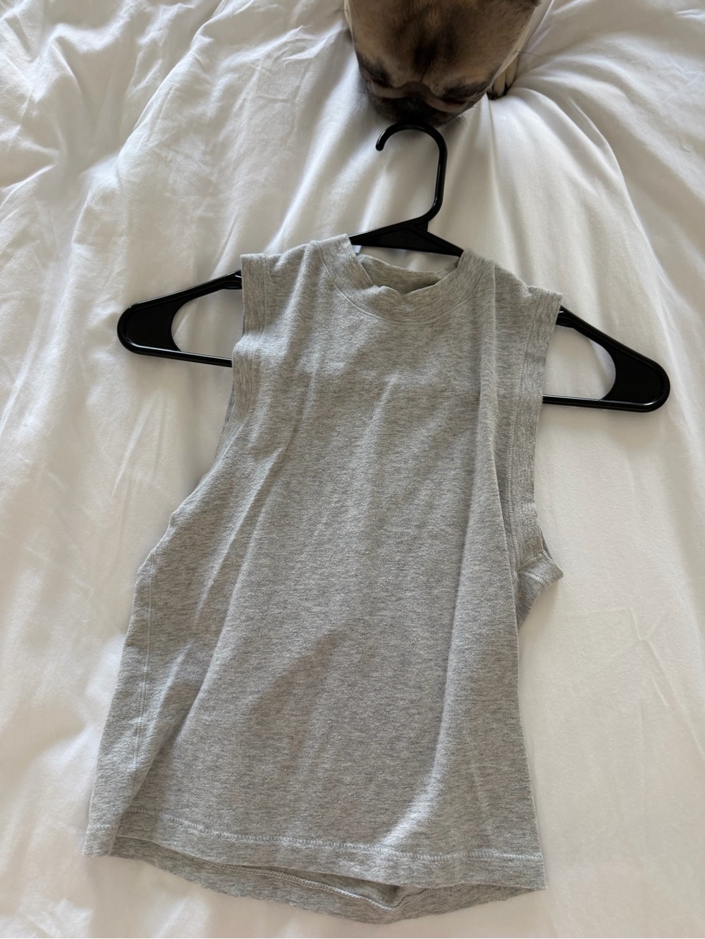SKIMS Heather Gray Sleeveless Ribbed Tank
